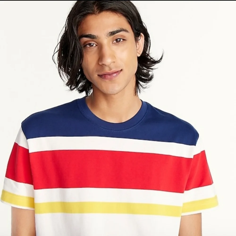 J.Crew Short-sleeve rugby crewneck shirt in stripe MED BNWT 1 LEFT $70